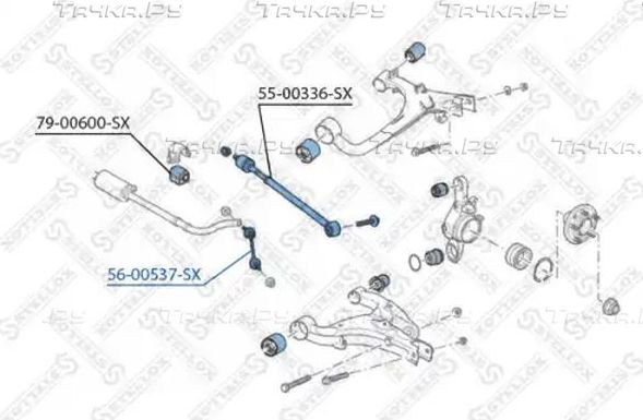 Стойка (тяга) стабилизатора Stellox. Артикул 56-00537-SX