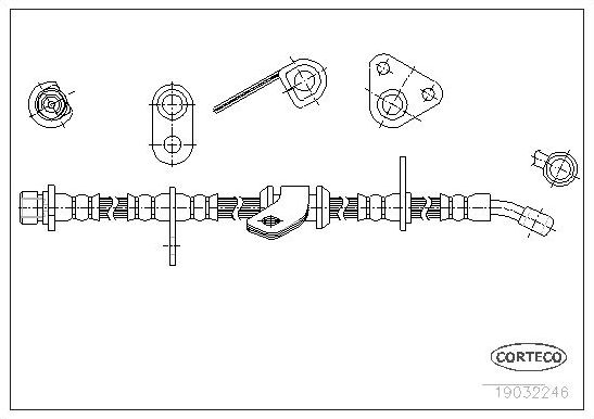 Тормозной шланг Corteco. Артикул 19032246