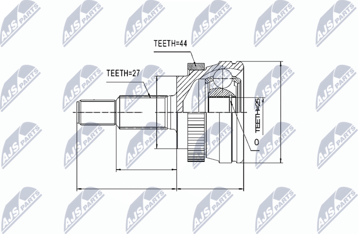 Шрус внутренний (граната) NTY. Артикул NPZ-RE-033