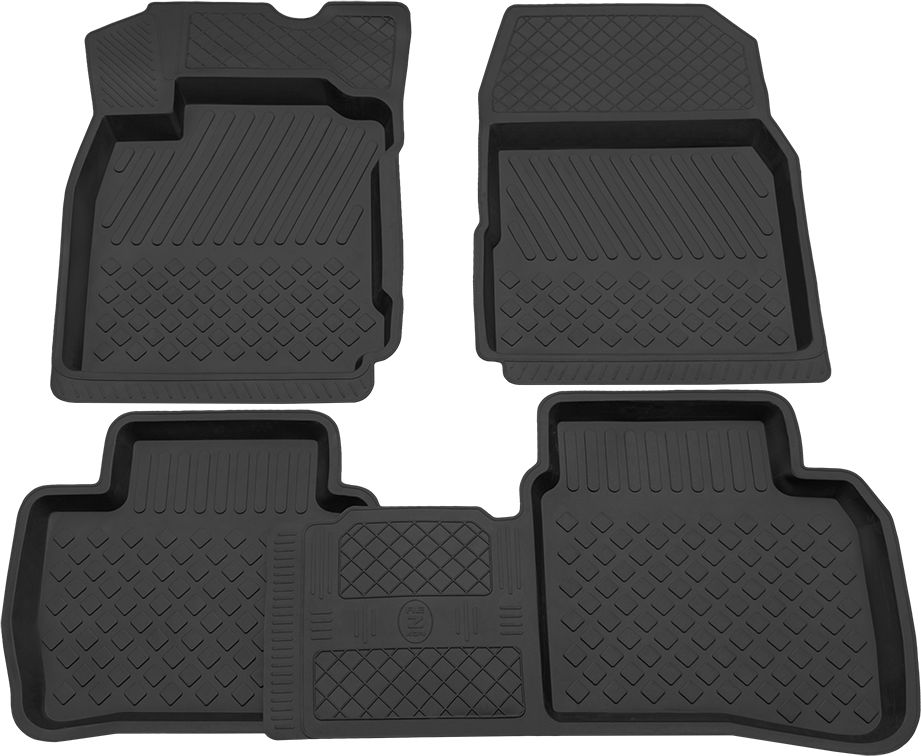 Коврики Rezkon резиновые для салона Nissan Note 2006-2013. Артикул 1025015100