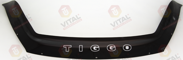 Дефлектор VT52 для капота Chery Tiggo 4 I рестайлинг 2018-2026. Артикул CR20VT