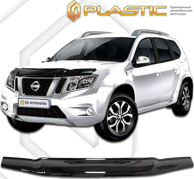 Дефлектор СА Пластик для капота (Classic черный) Nissan Terrano III 2014-2026. Артикул 2010010109769