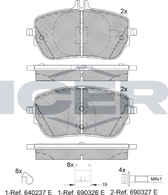 Тормозные колодки Icer. Артикул 182337