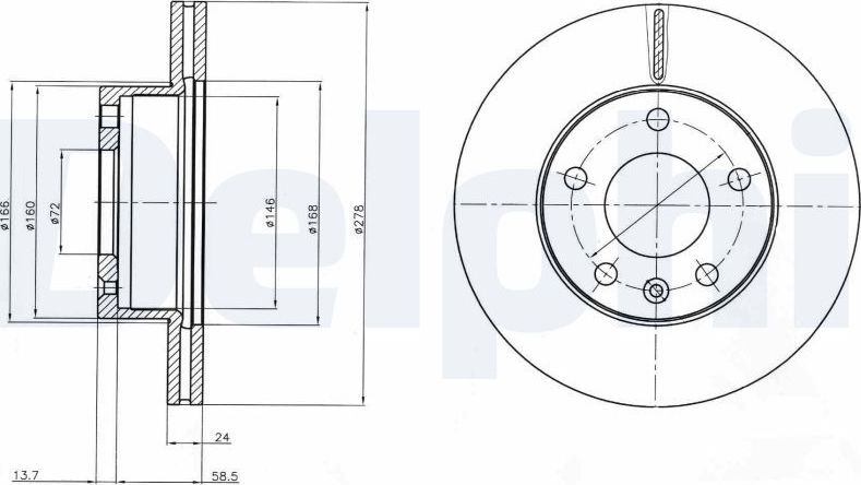 Тормозной диск Delphi. Артикул BG4022