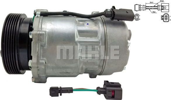 Компрессор кондиционера Mahle Behr для Volkswagen Multivan T5 2003-2015. Артикул ACP 191 000S