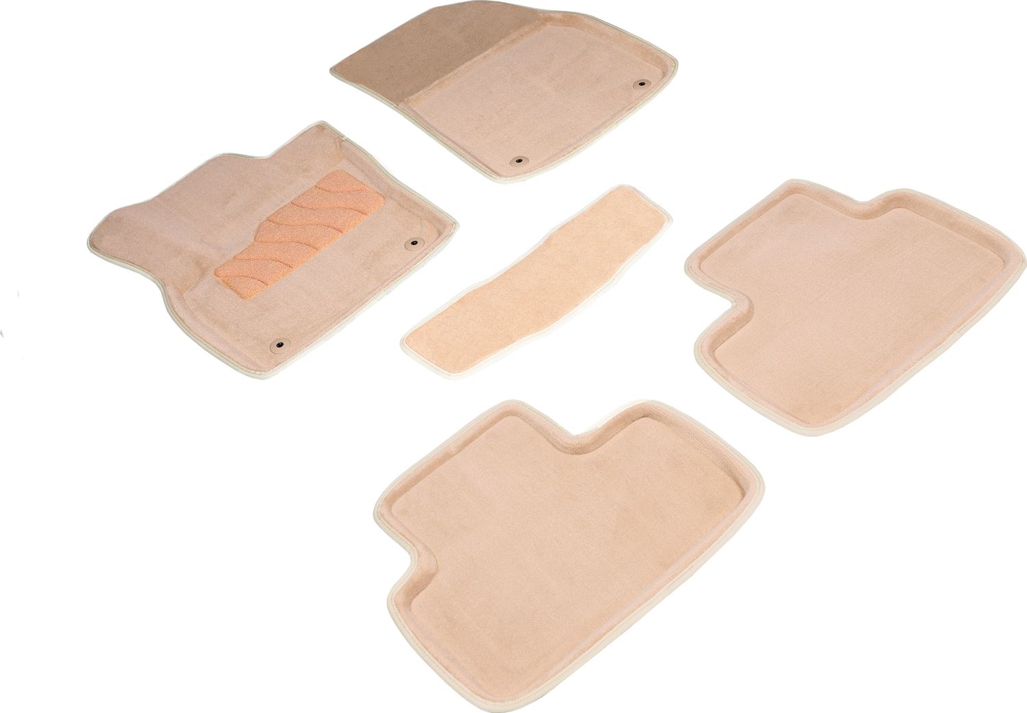 Коврики Seintex 3D ворсовые для салона Volvo XC40 I 2017-2026 БЕЖЕВЫЕ. Артикул 92670