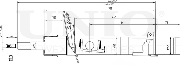 Амортизатор подвески (Unio). Артикул SAB-10217