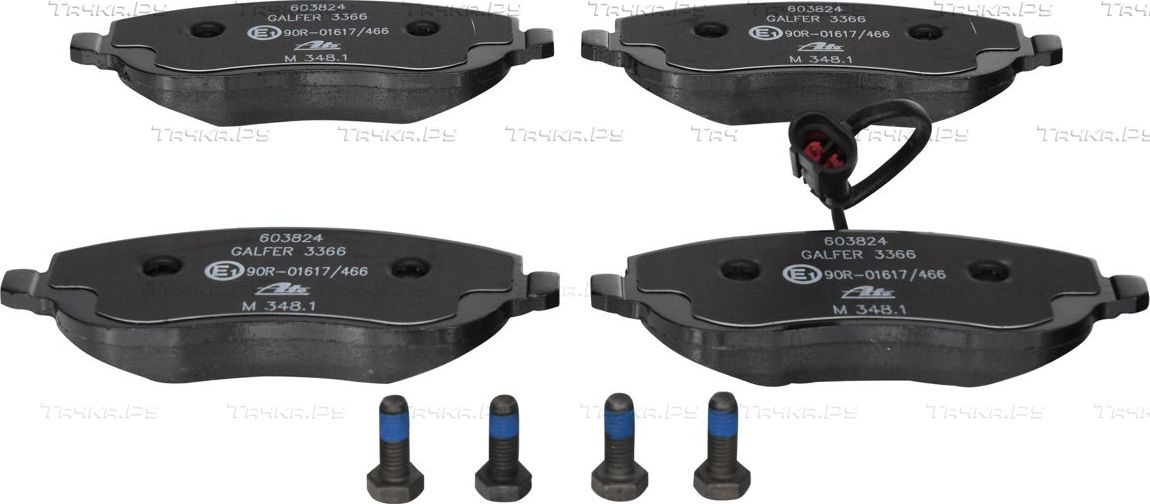 Тормозные колодки ATE передние для Fiat Croma II 2005-2011. Артикул 13.0460-3824.2