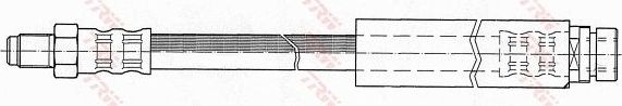Тормозной шланг TRW передний правый/левый для Ford Scorpio II 1994-1998. Артикул PHB381