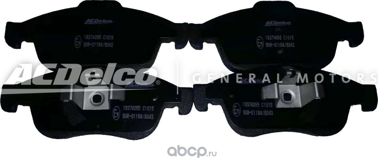 Тормозные колодки ACDelco передние для Renault Fluence I 2010-2017. Артикул 19374055