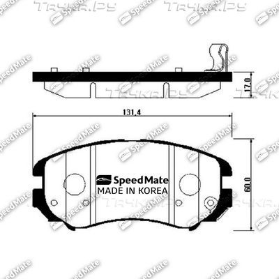 Тормозные колодки SpeedMate. Артикул SM-BPH026