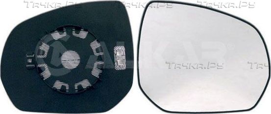 Зеркальное стекло бокового зеркала Alkar правое для Citroen C4 I 2006-2012. Артикул 6402858