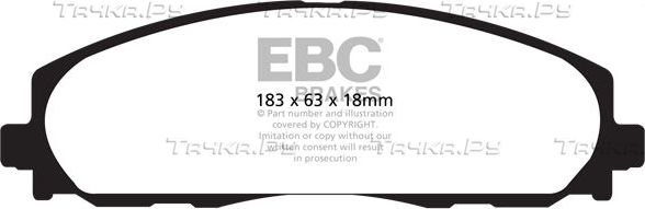 Тормозные колодки EBC Brakes. Артикул DP61888