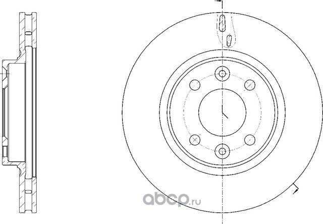 Диск тормозной вентилируемый (G-Brake). Артикул GR21595