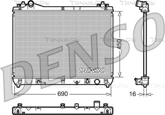 Радиатор охлаждения двигателя Denso (алюминий). Артикул DRM47018