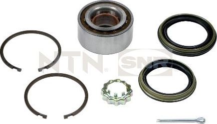 Ступичный подшипник (комплект) NTN / SNR передний для Nissan 100NX 1990-1994. Артикул R168.30