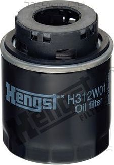 Масляный фильтр Hengst для SEAT Altea I 2007-2010. Артикул H312W01