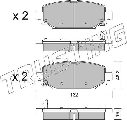 Тормозные колодки Trusting. Артикул 1210.0