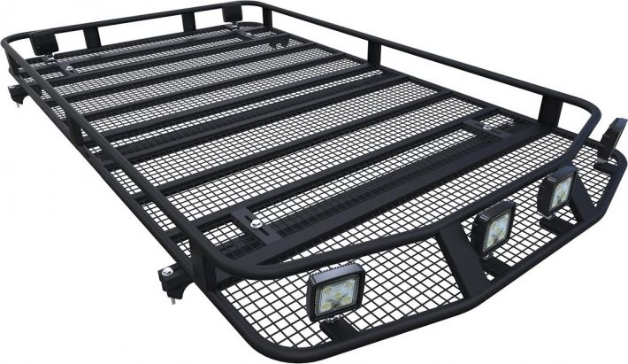 Багажник экспедиционный Podgotoffka 1700х1200х120 с сеткой, на рейлинги для Toyota Land Cruiser 120 2002-2009. Артикул PGT-B.104.05