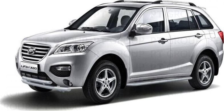 Защита порогов PT Group с алюм. площадкой d51 ИСКРА (ППК) для Lifan X60 2012-2026. Артикул LFS-12-330301.11