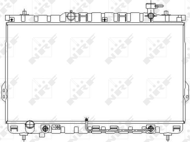 Радиатор охлаждения двигателя NRF (алюминий). Артикул 53646