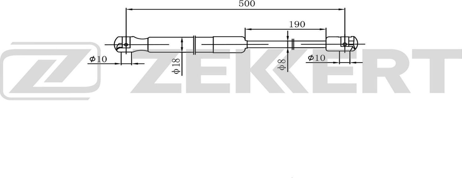 Амортизатор (упор) багажника Zekkert. Артикул GF-2581