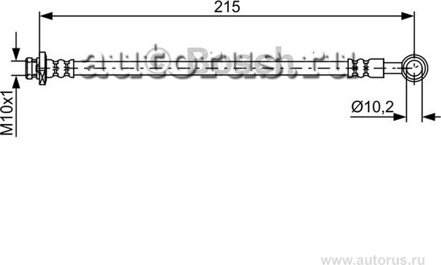 Шланг тормозной BOSCH 1987481833 ТОРМОЗНОЙ ШЛАНГ. Артикул 1987481833