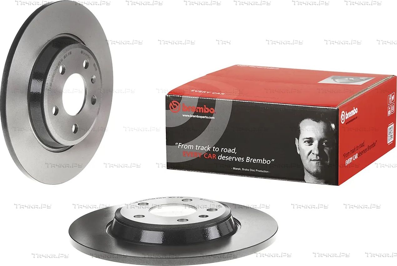 Тормозной диск Brembo PRIME LINE - UV Coated задний для Audi A4 IV (B8) 2007-2015. Артикул 08.A759.11