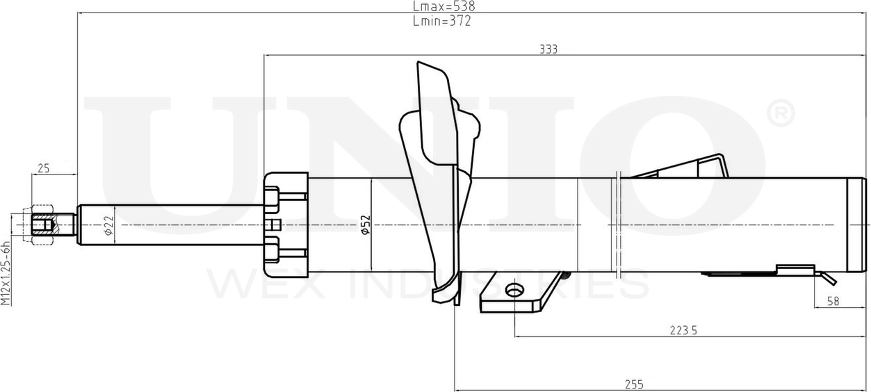 Амортизатор подвески (Unio). Артикул SAB-10169