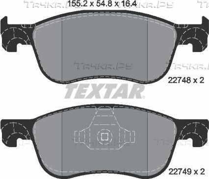 Тормозные колодки Textar Q+. Артикул 2274801