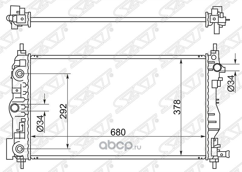 Радиатор CHEVROLET CRUZEORLANDO DIESEL 09- (SAT). Артикул CH0006D