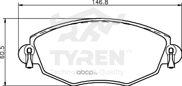 Дисковые тормозные колодки (Tyren). Артикул TYR1213441