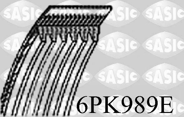 Приводной ремень поликлиновой Sasic. Артикул 6PK989E