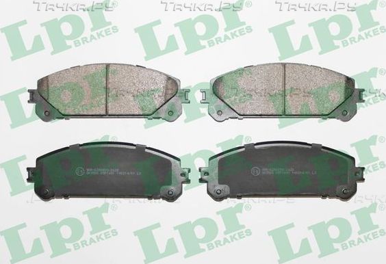 Тормозные колодки LPR передние для Toyota RAV4 IV (CA40) 2012-2019. Артикул 05P1691
