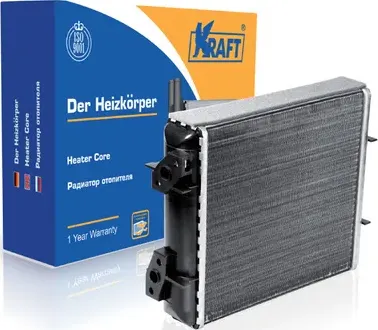 Радиатор отопителя салона ВАЗ 2105 алюминевый широкий (Kraft). Артикул KT104004