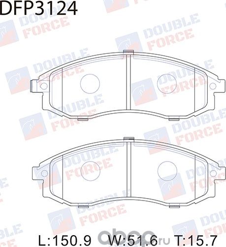 Колодки тормозные дисковые Double Force Double Force. Артикул DFP3124