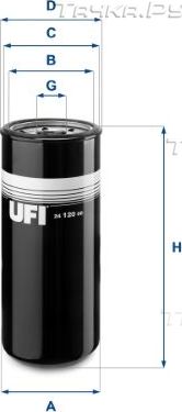 Топливный фильтр UFI для Renault Premium II 2005-2013. Артикул 24.120.00