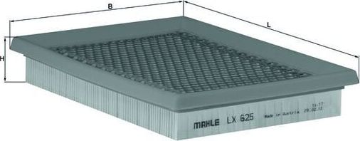 Воздушный фильтр Mahle-Knecht. Артикул LX 625
