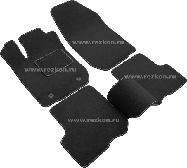 Коврики Rezkon ворсовые на резиновой основе для салона Renault Sandero II 2013-2018. Артикул 2529025300