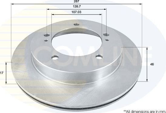 Тормозной диск Comline Comline для Geo Tracker 1988-1998. Артикул ADC0907V
