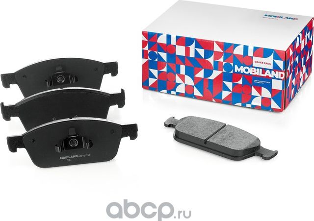 Колодки тормозные дисковые передние (4 шт.) с п/шум. пласт. FORD FOCUS III (Mobiland). Артикул 429101790