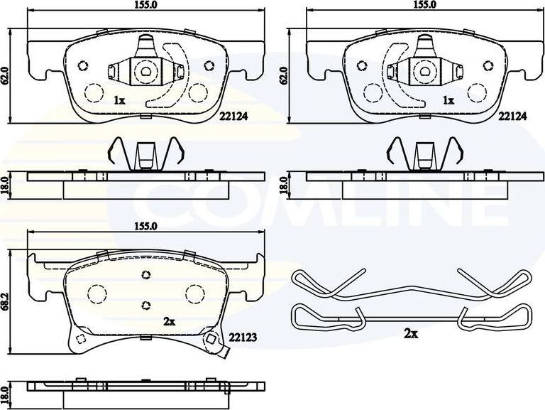 Тормозные колодки Comline Comline. Артикул CBP32300