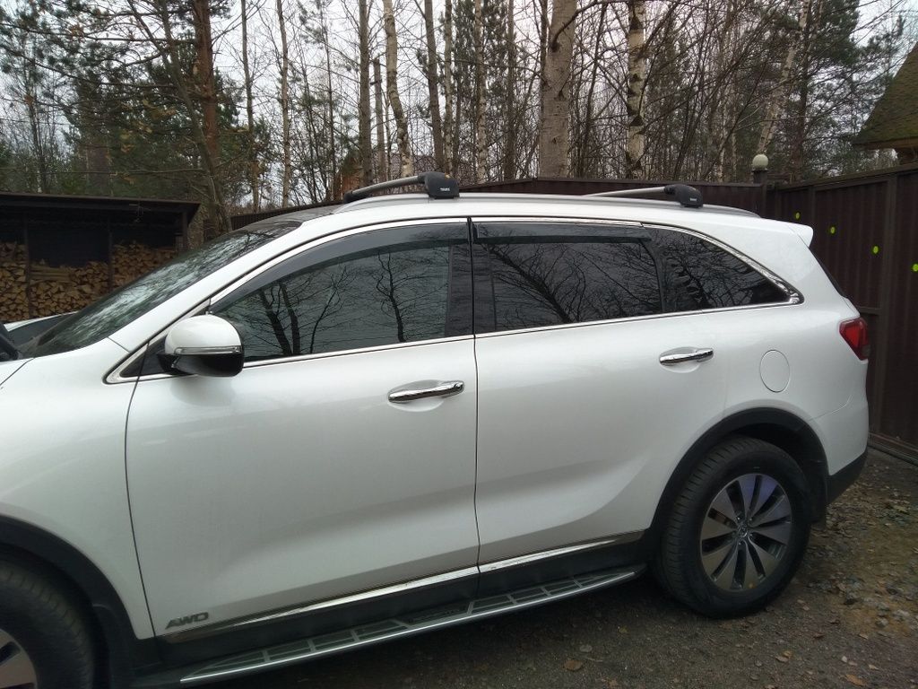 Дефлекторы Alvi-Style для окон (с нерж. молдингом) Kia Sorento III Prime 2015-2026. Артикул ALV381M