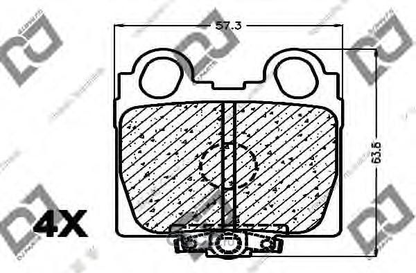 Колодки тормозные дисковые (DJ Parts). Артикул BP1073