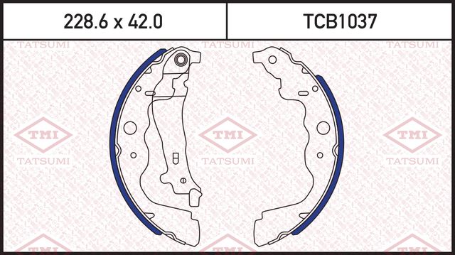 Колодки тормозные задние RENAULT Duster/Kangoo/Grand Kangoo 2008 (Tatsumi). Артикул TCB1037