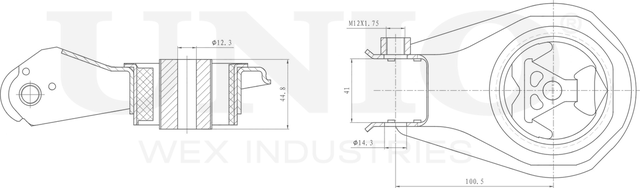 Опора двигателя (Unio). Артикул RMP-15079