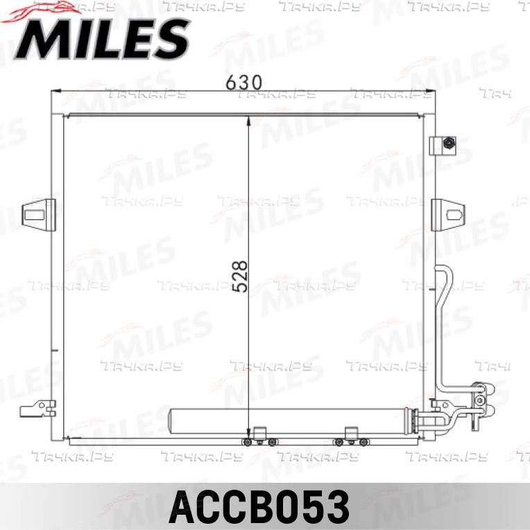 Радиатор кондиционера (конденсатор) Miles (алюминий). Артикул ACCB053