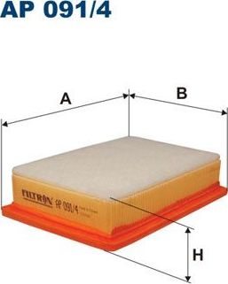 Воздушный фильтр Filtron для Fiat Brava 1995-2002. Артикул AP 091/4