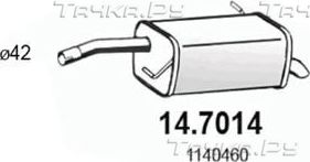 Глушитель Asso для Ford Fiesta V 2001-2008. Артикул 14.7014