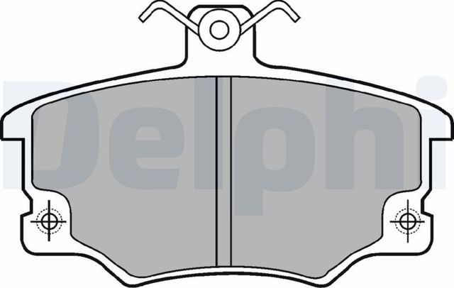Тормозные колодки Delphi (Low-Metallic) передние для Fiat Argenta 1981-1986. Артикул LP459
